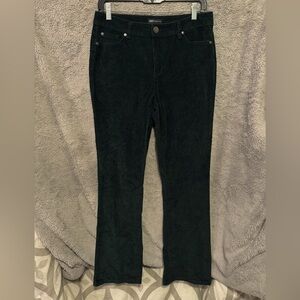 Jones New York Jeans Womens 6 Dark Green Corduroy Straight Pants Mid Rise